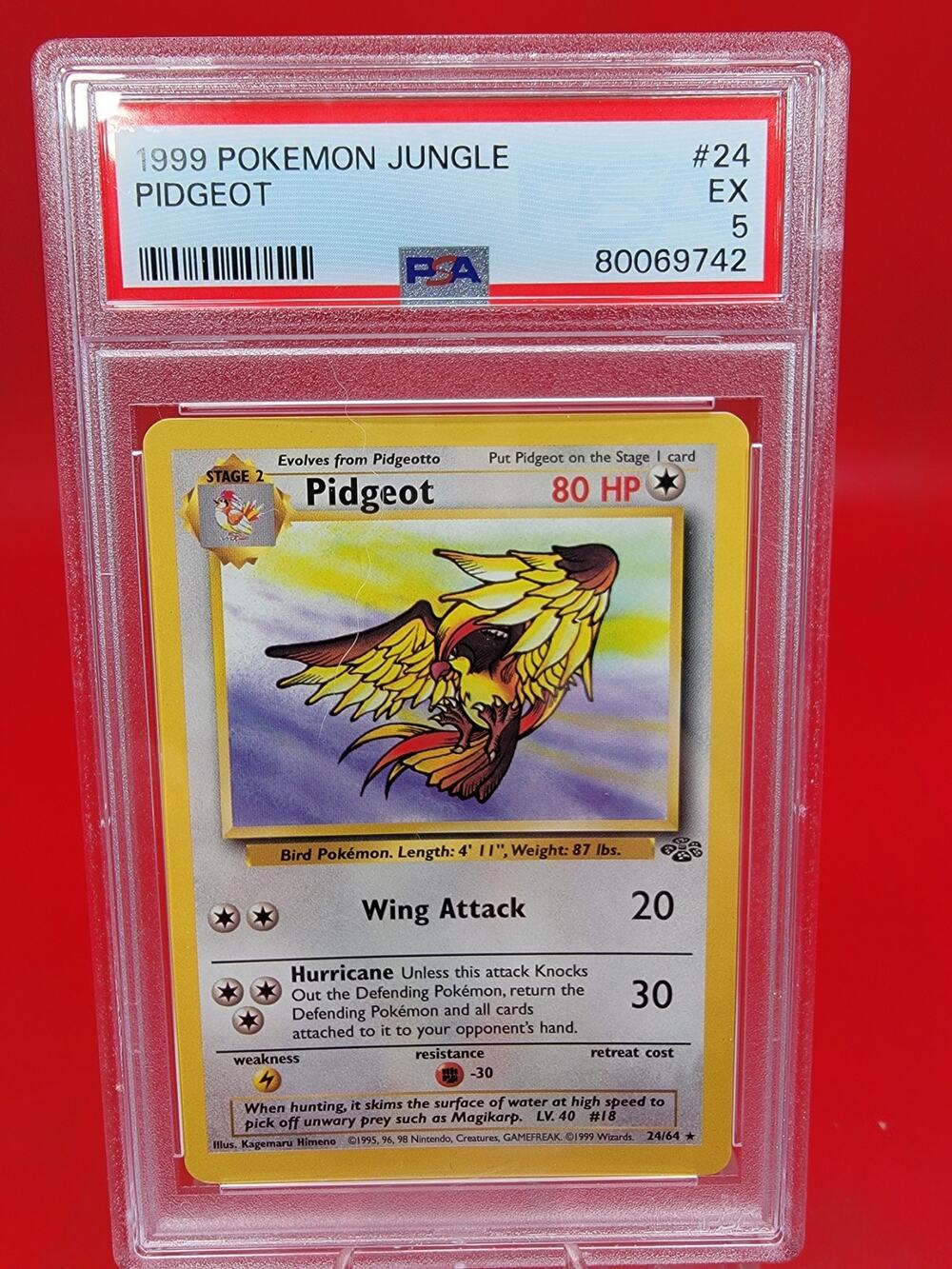 Pokémon Pidgeot 24/64 PSA 5 EX Jungle Rare